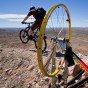Lots of cool bike art to mark the trails