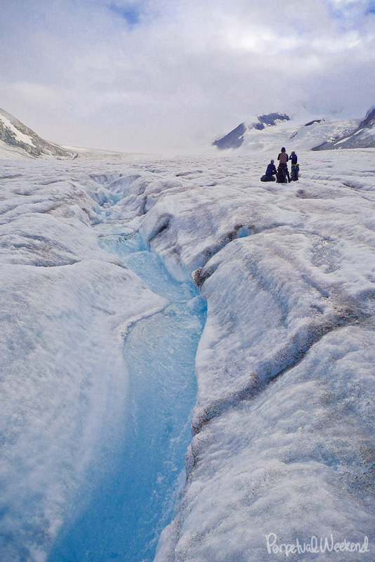 glacier water alaska moulin